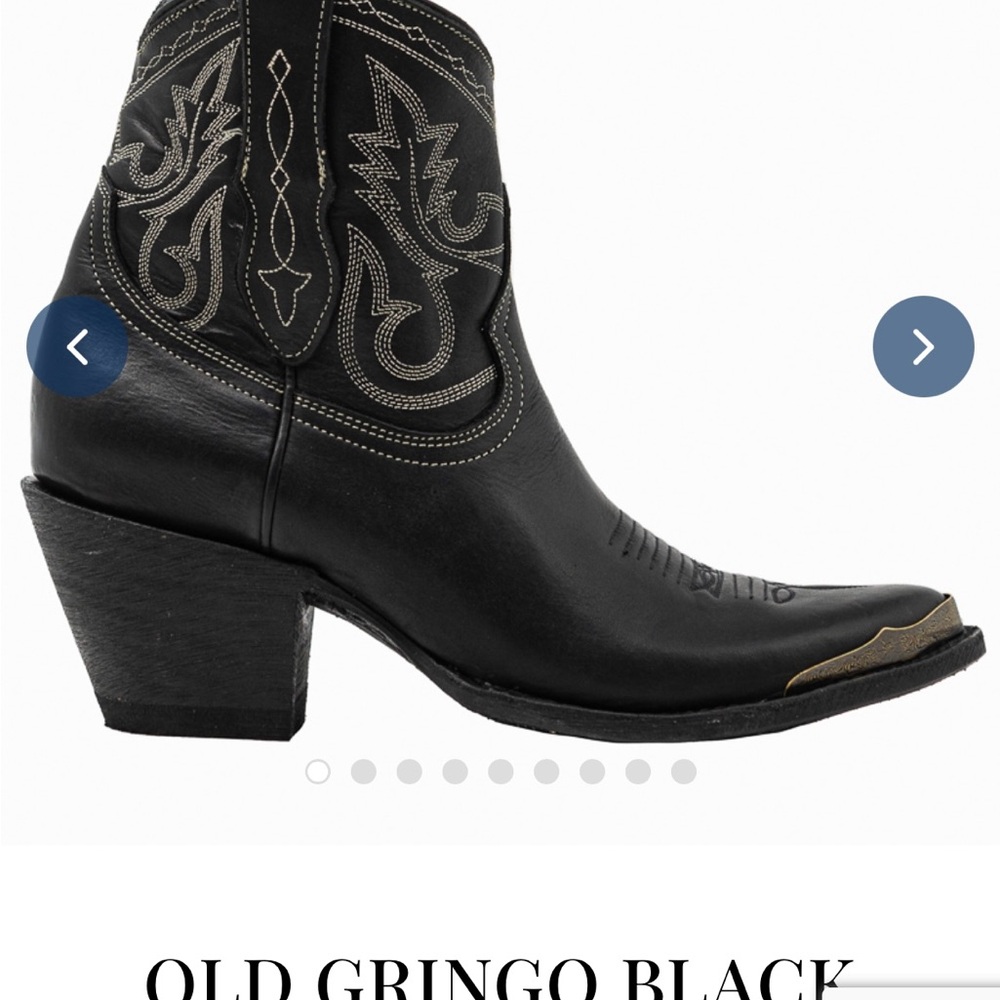 Old Gringo Black Embroidered Ankle Boots